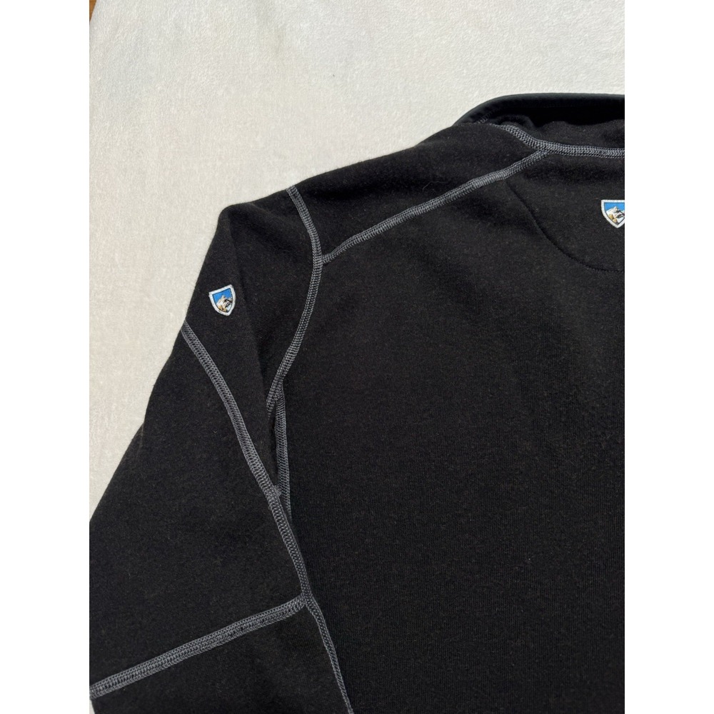 KUHL Men's Born in the mountains Kashmira 1/4 Zip Pullover Sweater Black Sz L - Picture 5 of 9